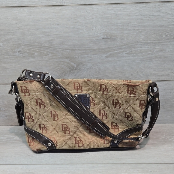 Dooney & Bourke Women 2004 Brown Monogram Shoulder Bag Logo Purse - Picture 1 of 13